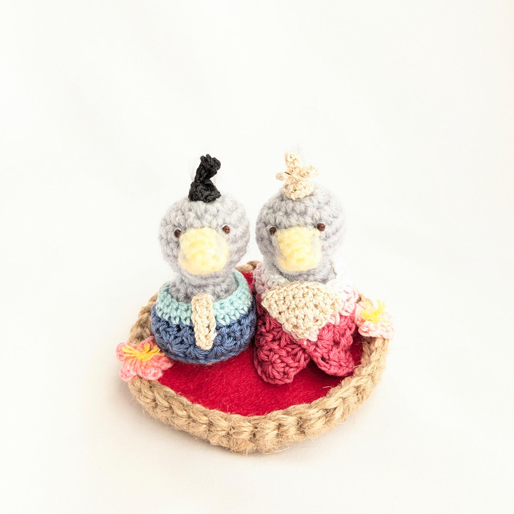 【受注制作】ハシビロコウさんの小さな雛人形1枚目の画像