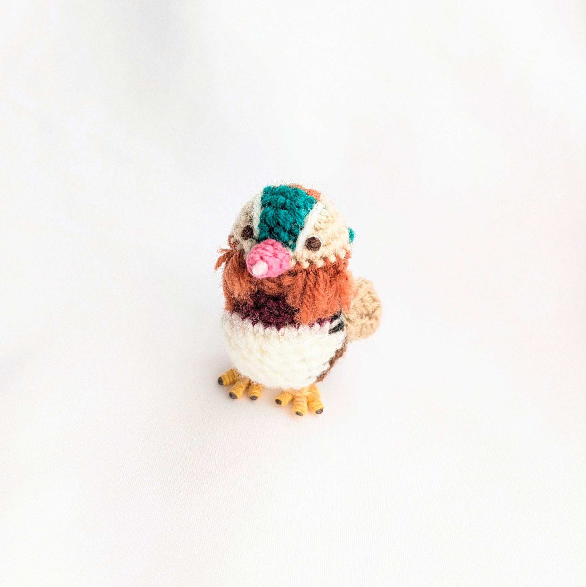 【受注制作】オシドリのあみぐるみ(オス) | 5枚目