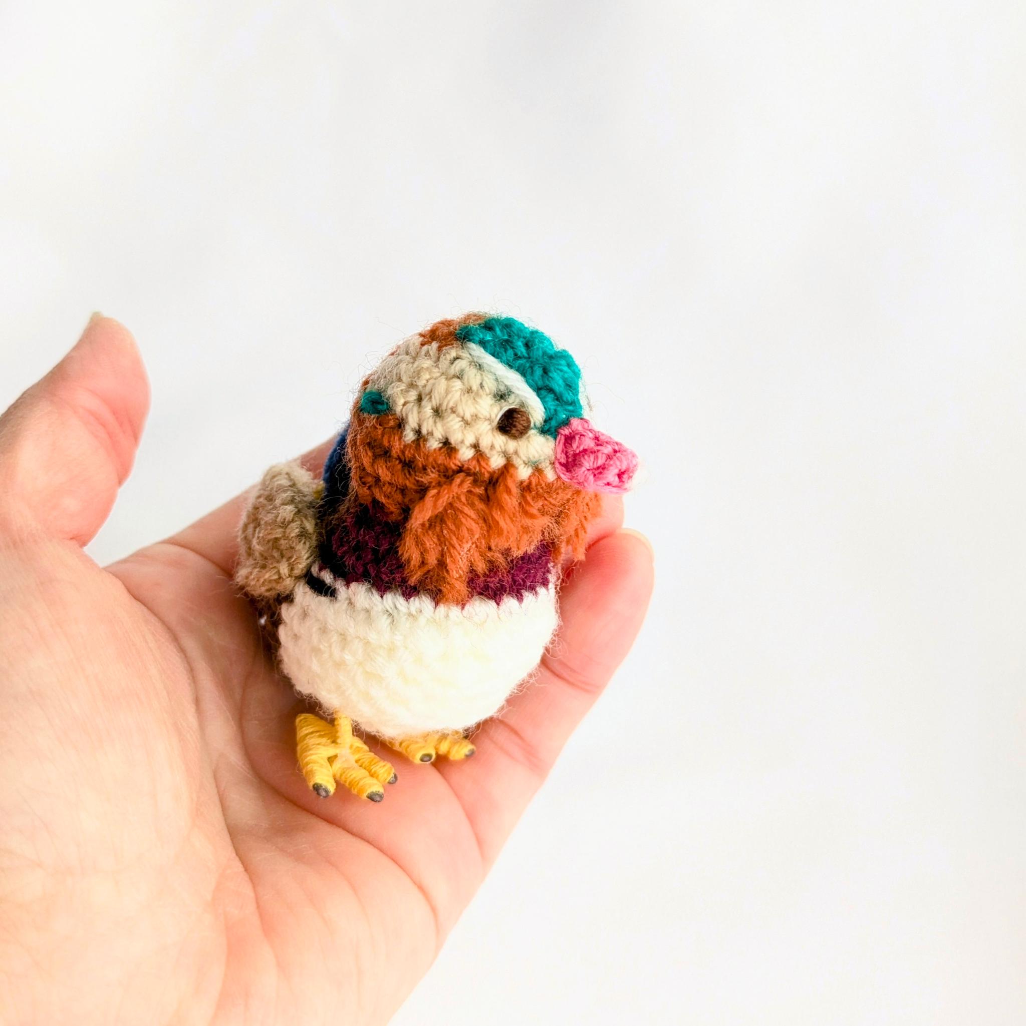 【受注制作】オシドリのあみぐるみ(オス) | 8枚目