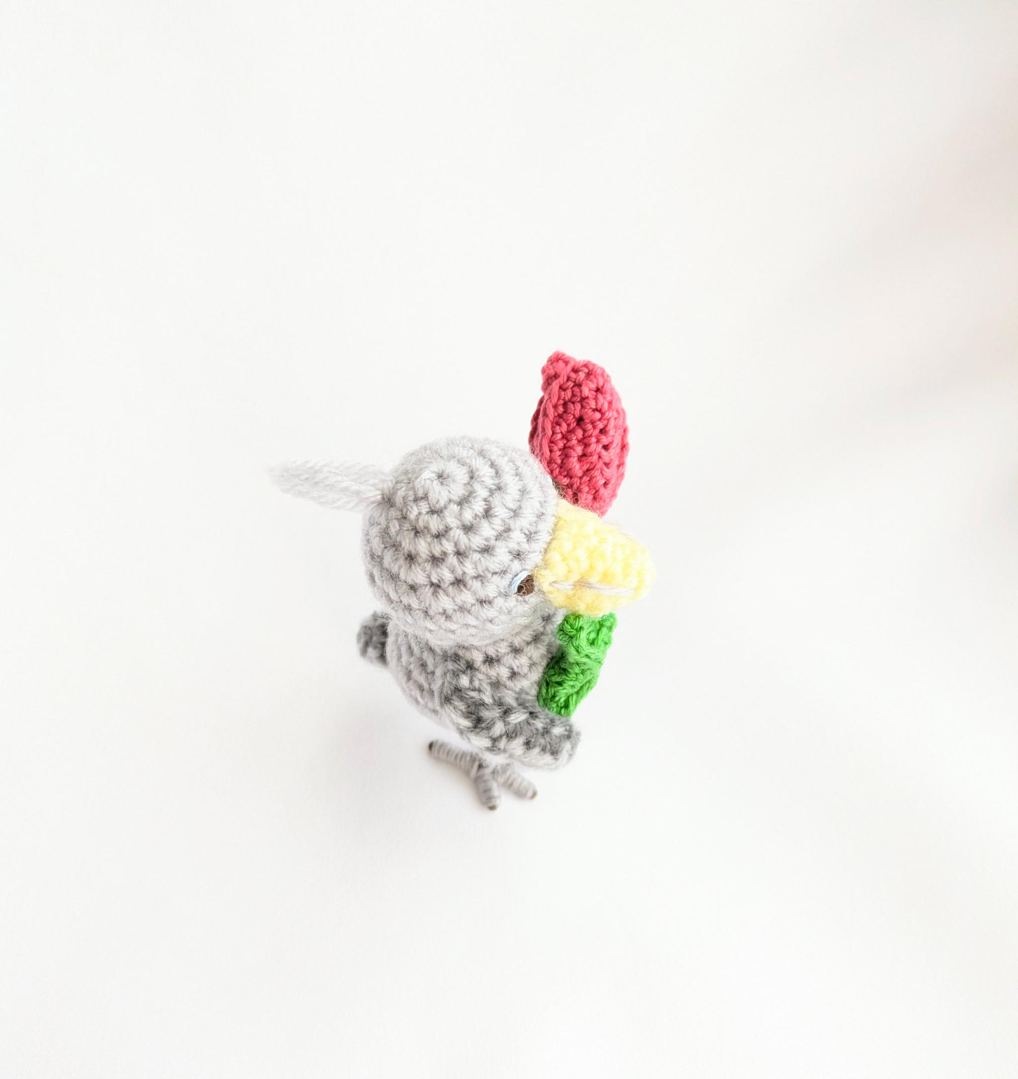 【受注制作】ハシビロコウのあみぐるみ(チューリップ) | 4枚目