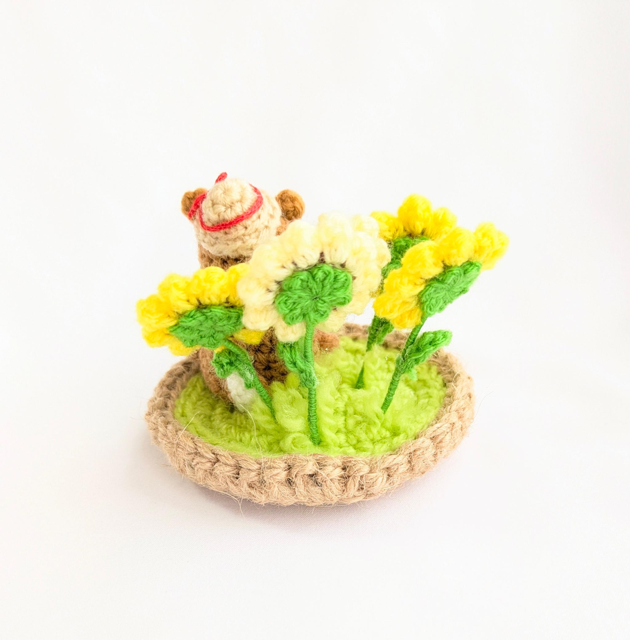 【受注制作】小さな柴犬さんとひまわり畑の置き物 | 6枚目