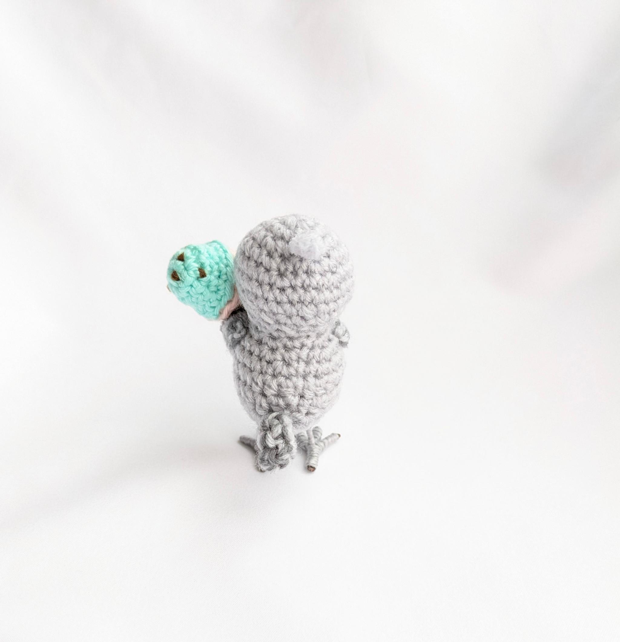 【受注制作】ハシビロコウのあみぐるみ(アイスクリーム) | 6枚目