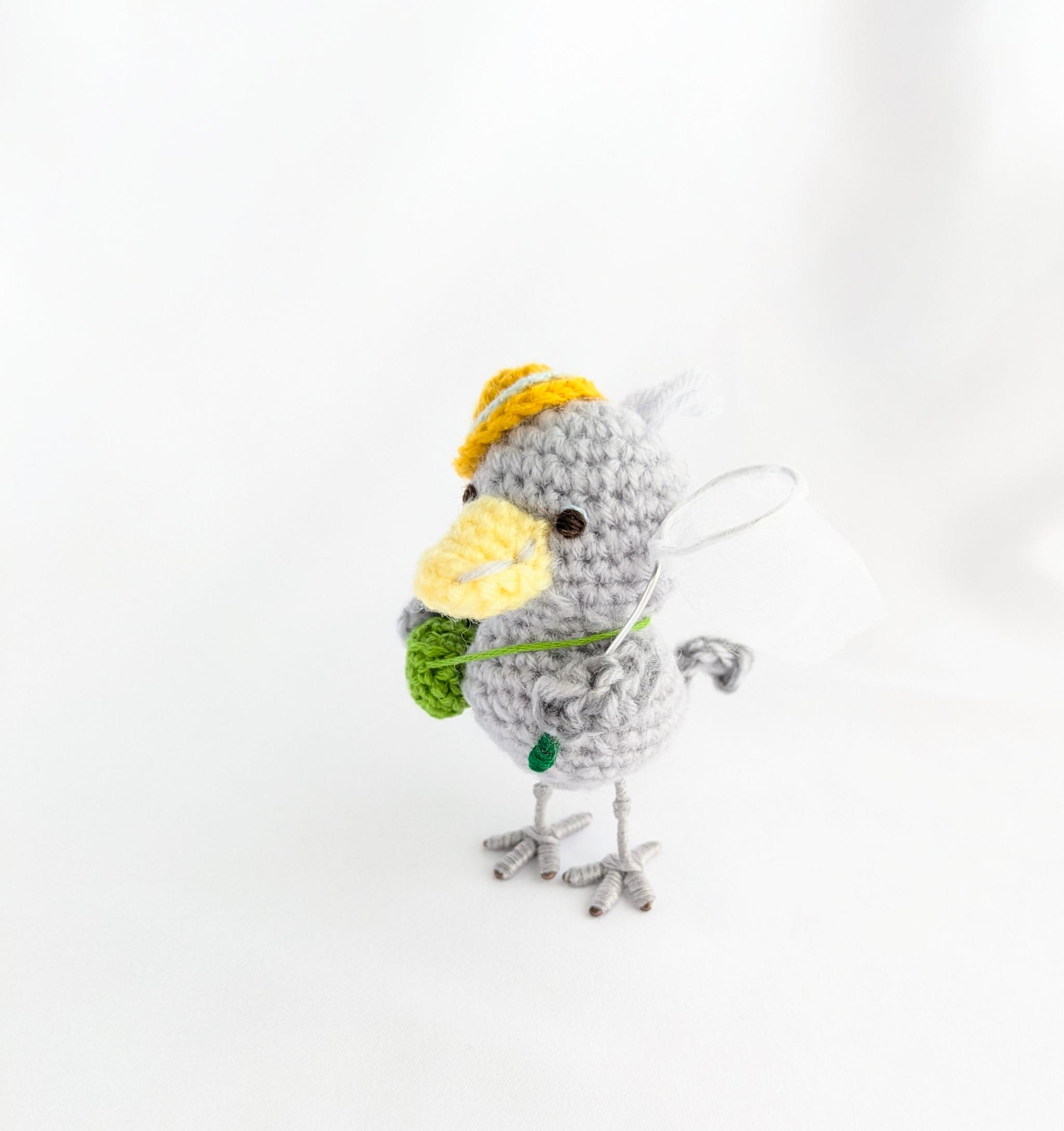 【受注制作】ハシビロコウのあみぐるみ(虫とり) | 3枚目