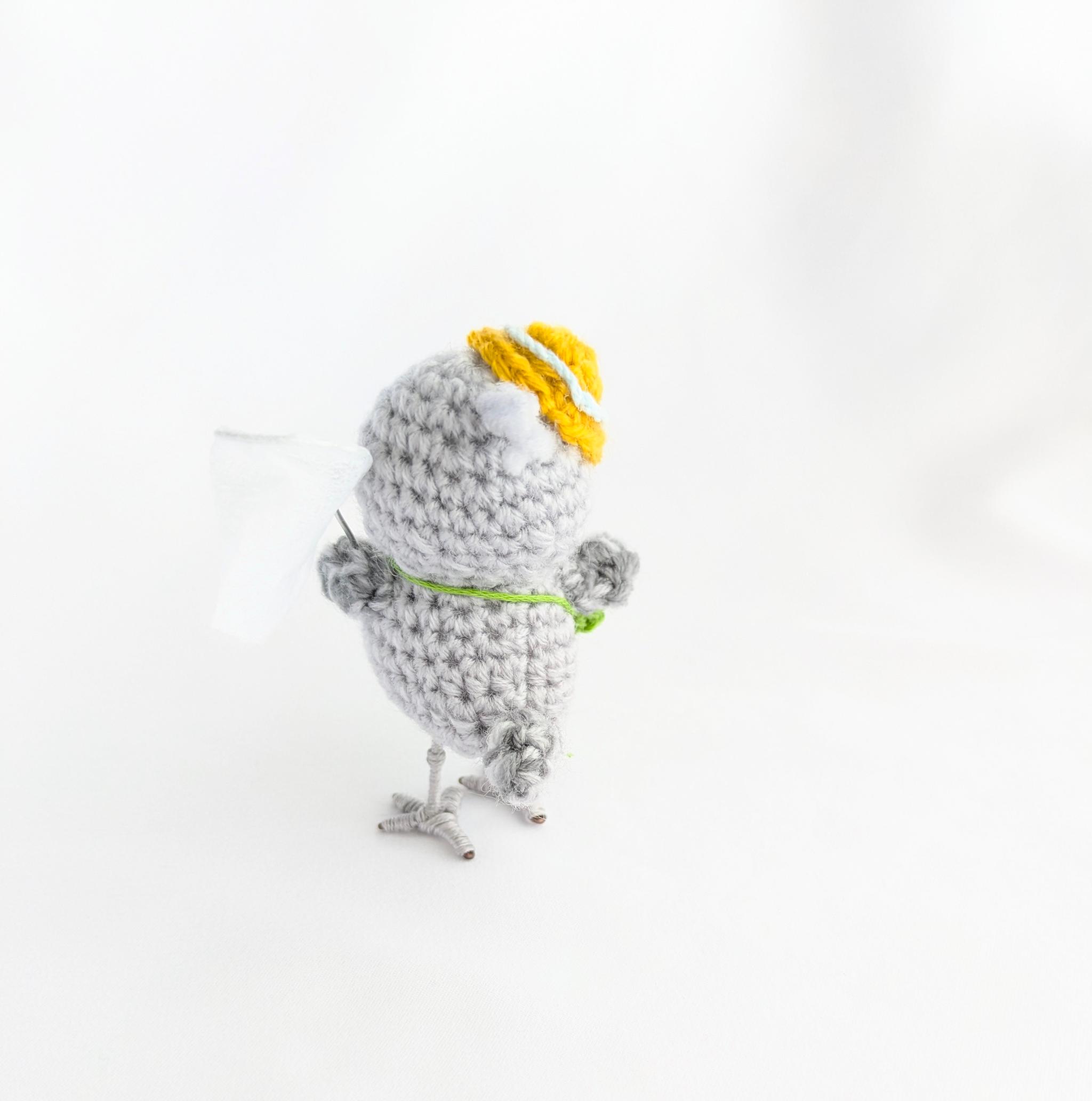 【受注制作】ハシビロコウのあみぐるみ(虫とり) | 6枚目