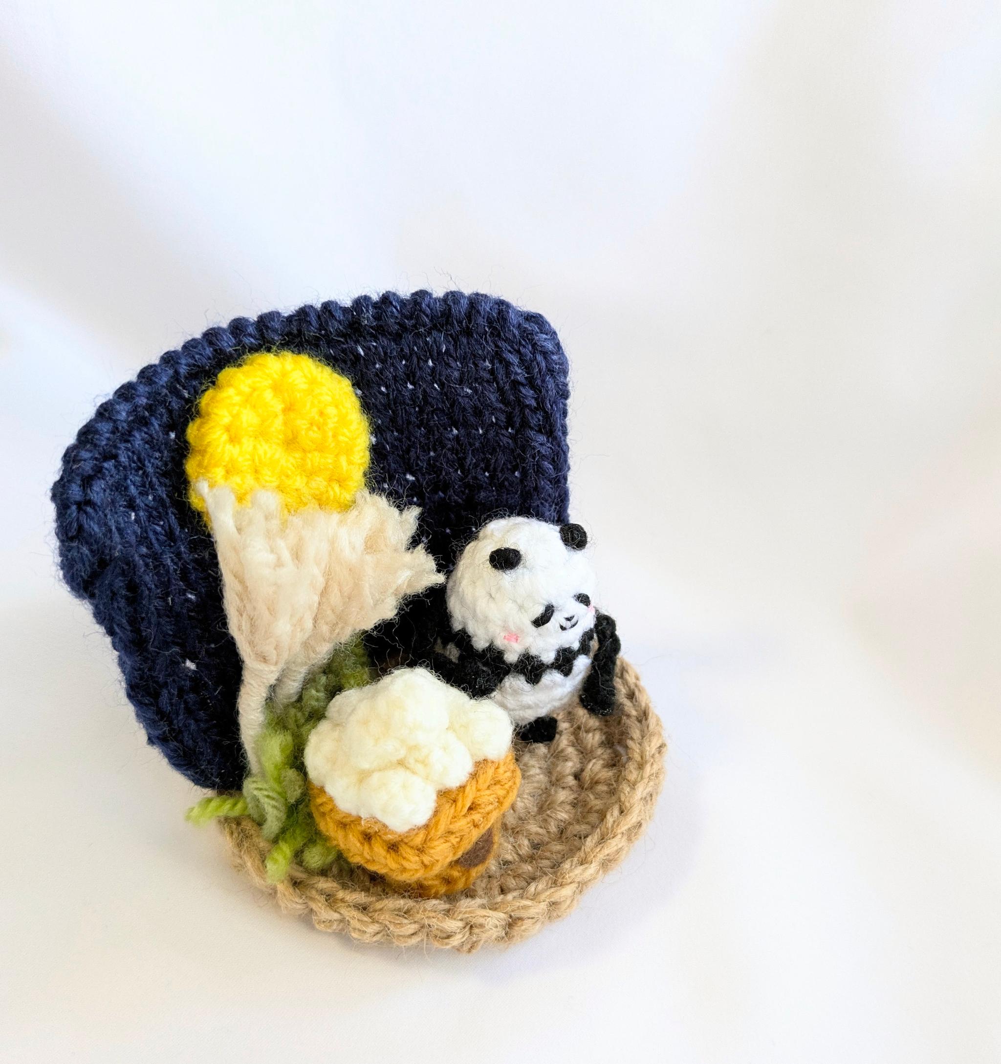 【受注制作】お月見パンダさんの小さな置物 | 4枚目