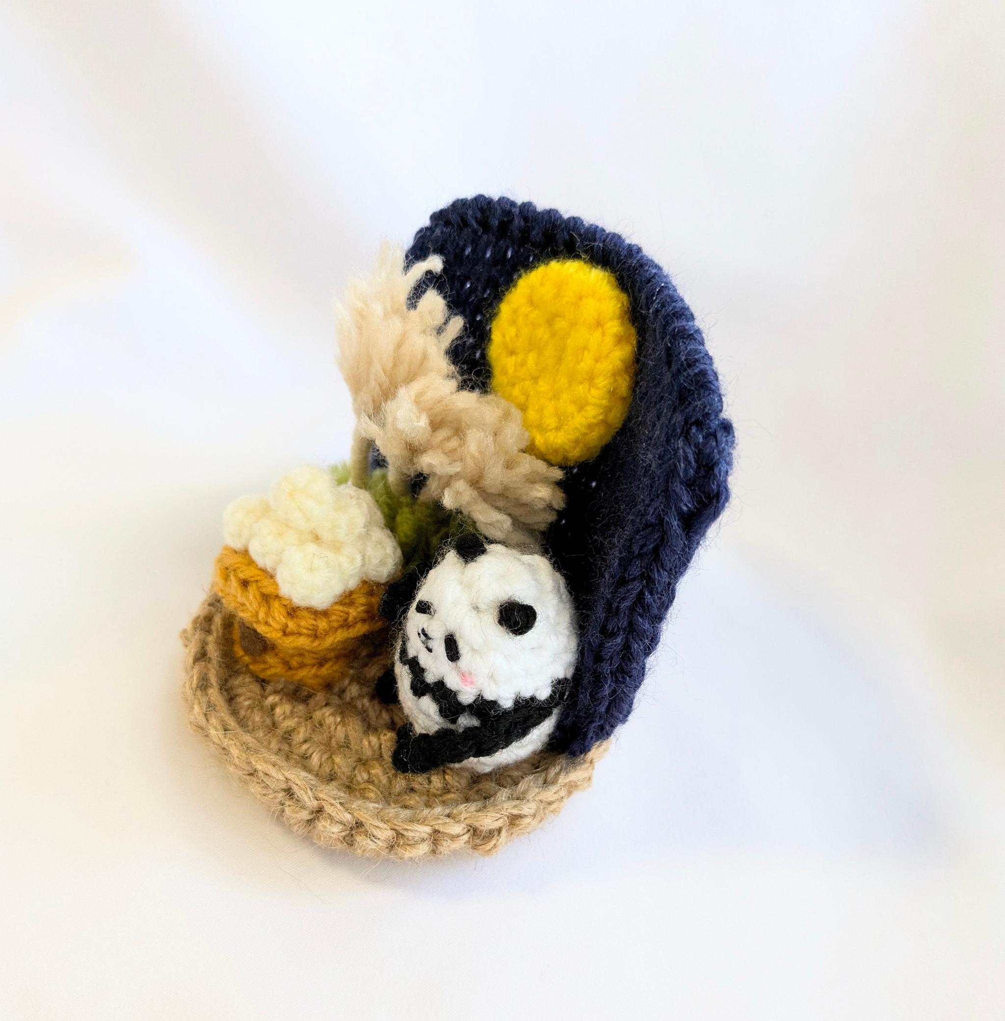 【受注制作】お月見パンダさんの小さな置物 | 5枚目