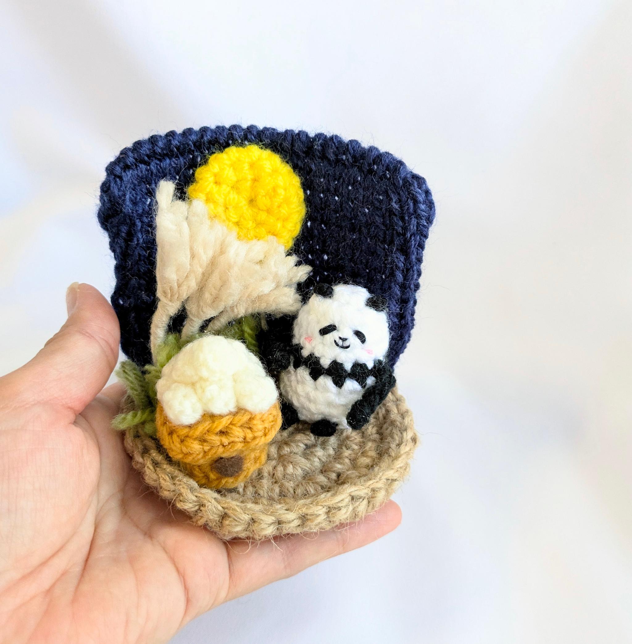 【受注制作】お月見パンダさんの小さな置物 | 7枚目