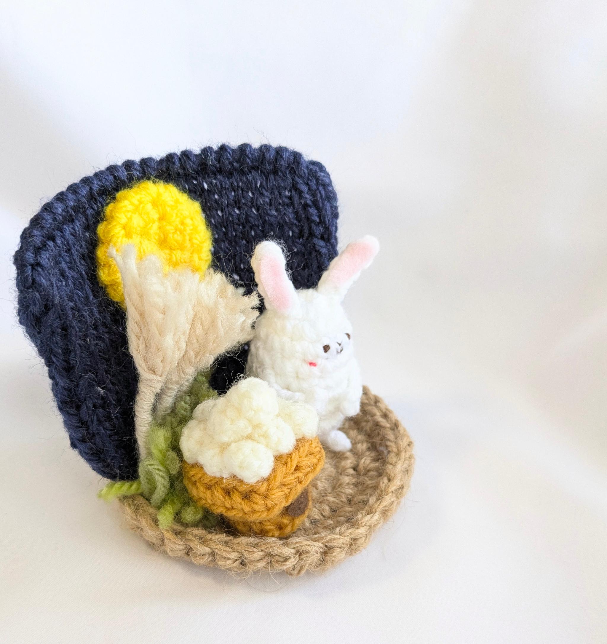 【受注制作】お月見ウサギさんの小さな置物 | 4枚目