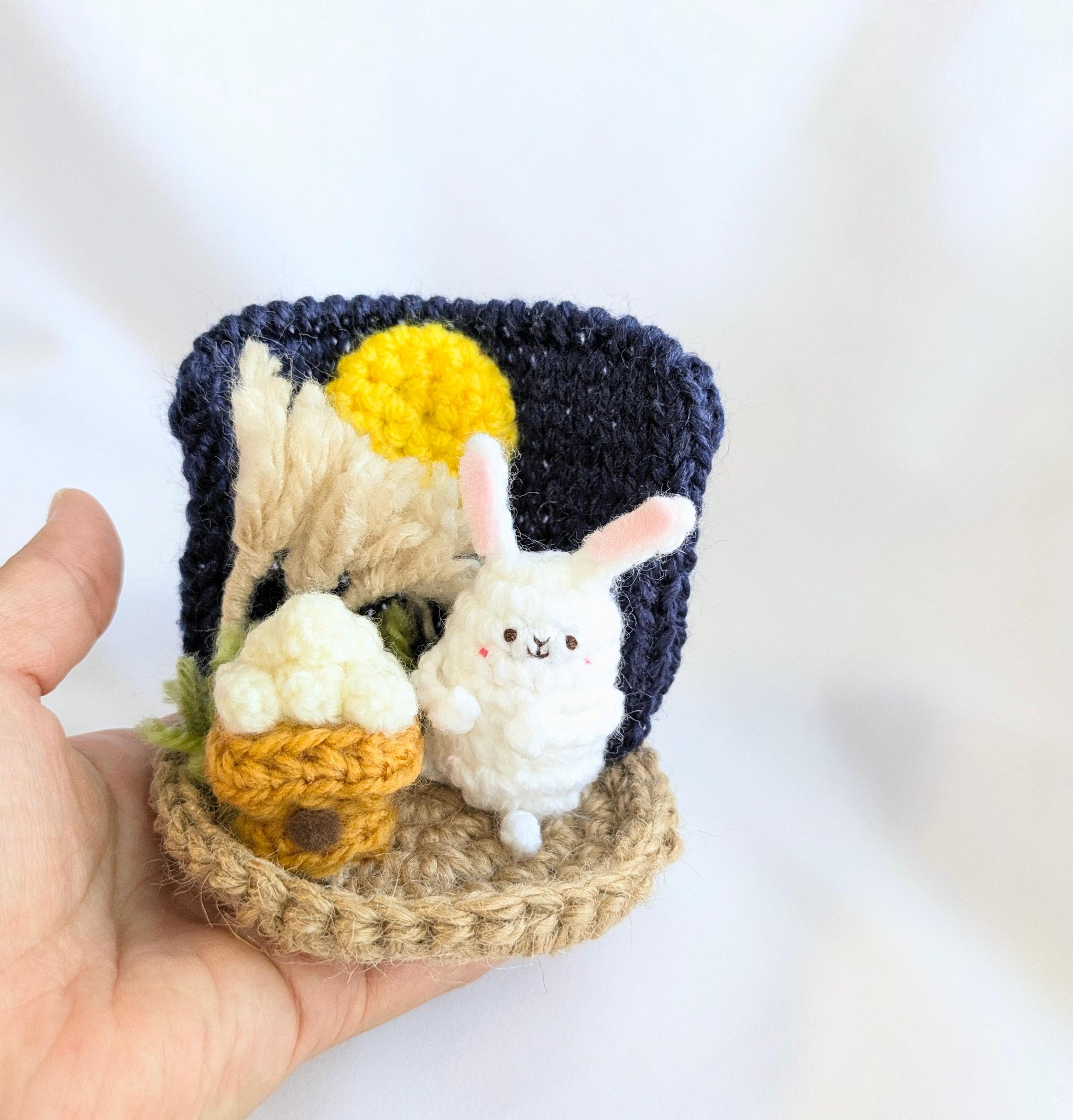 【受注制作】お月見ウサギさんの小さな置物 | 5枚目