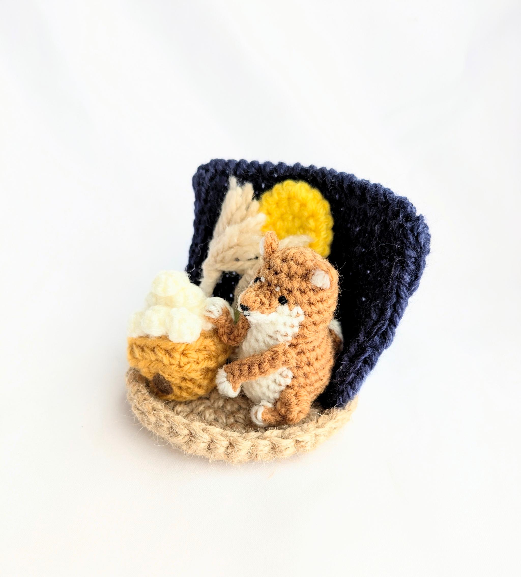 【受注制作】お月見柴犬さんの小さな置物 | 3枚目