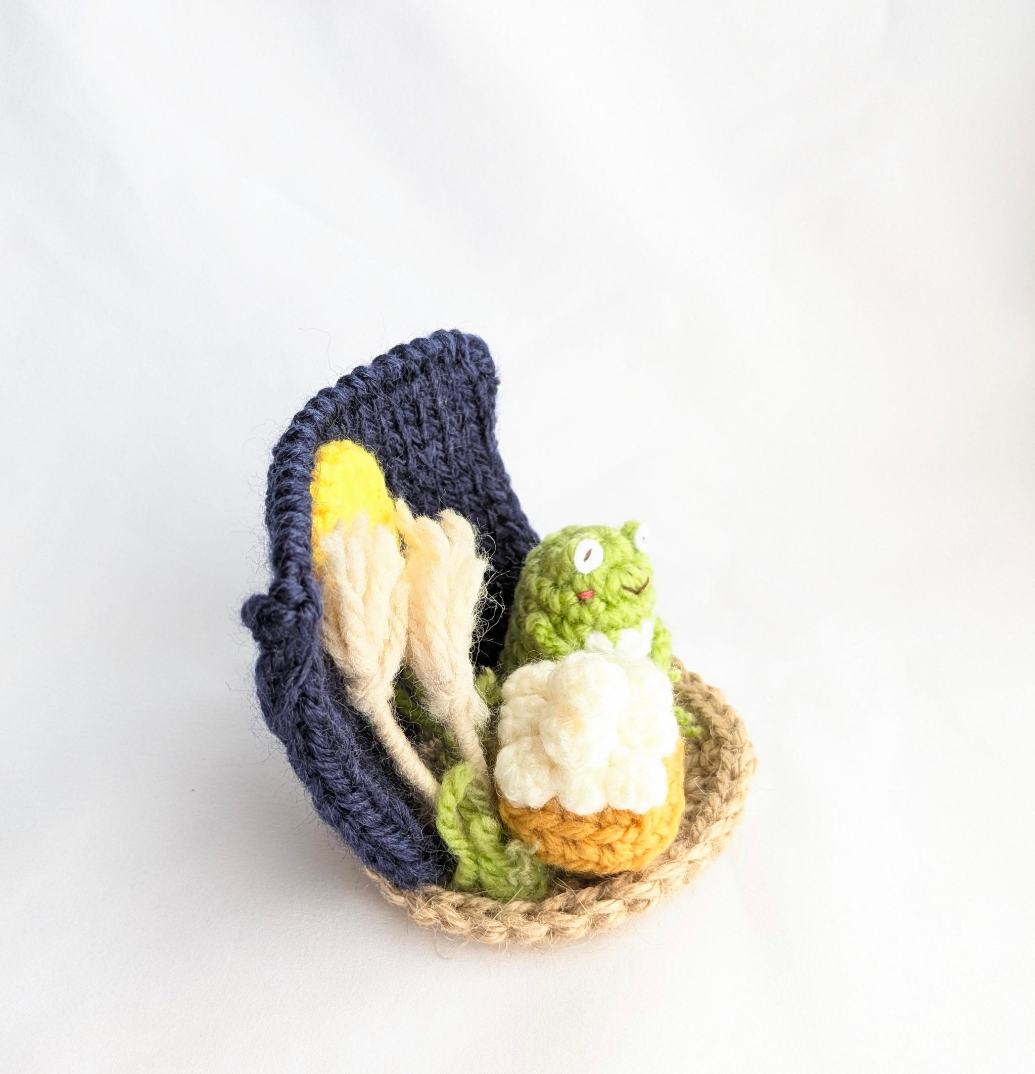 【受注制作】お月見カエルさんの小さな置物 | 5枚目