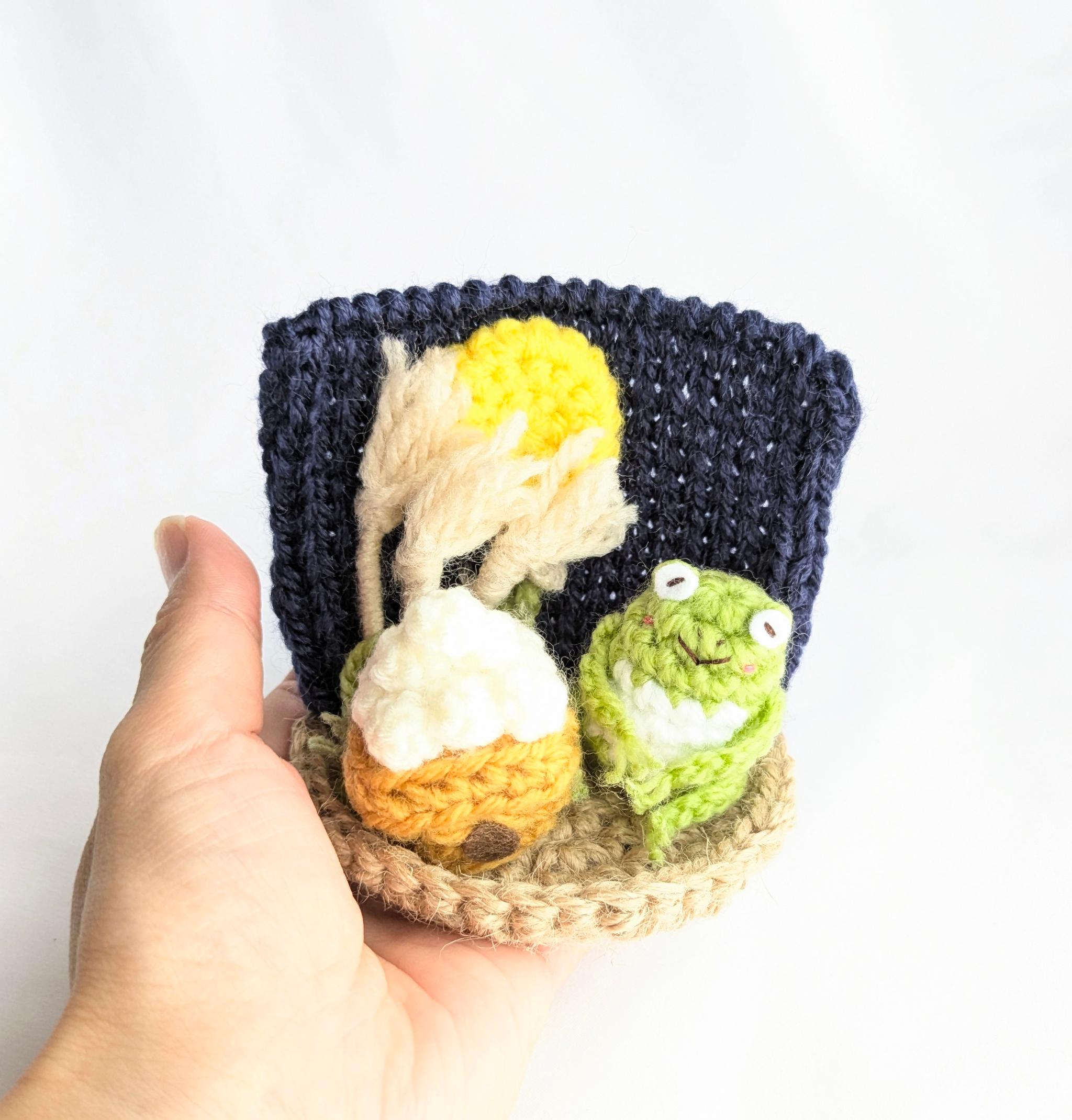 【受注制作】お月見カエルさんの小さな置物 | 6枚目