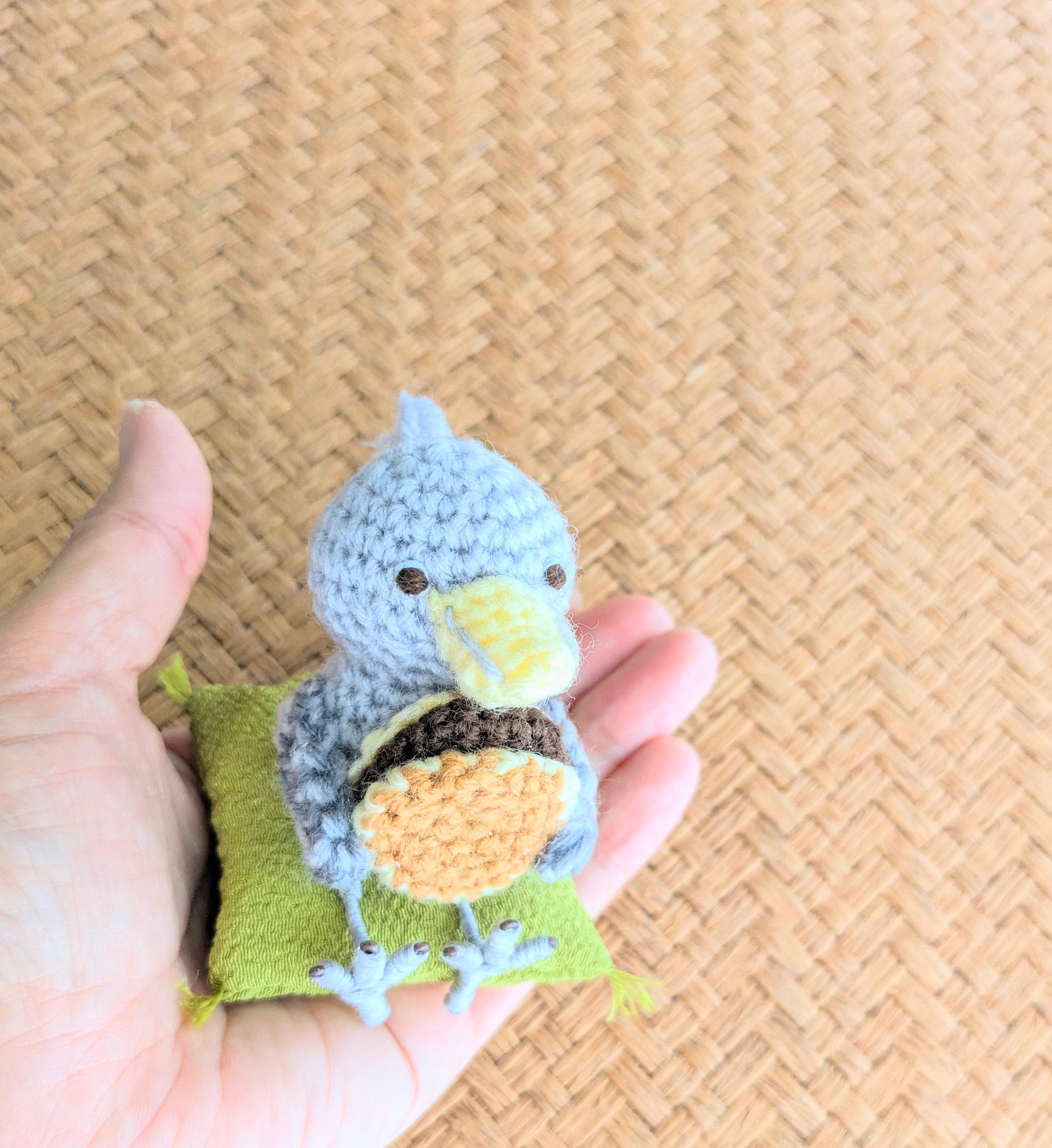 【受注制作】ハシビロコウのあみぐるみ(どら焼き) | 8枚目