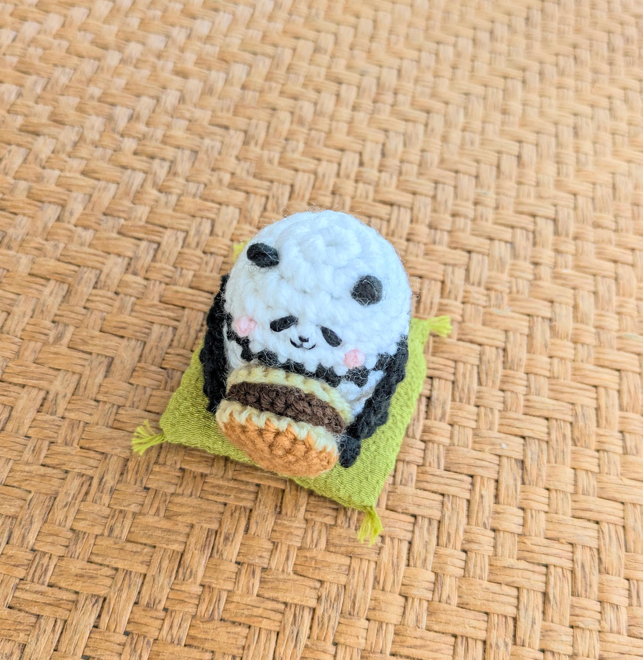 【受注制作】どら焼き大好き♡パンダさんのあみぐるみ | 5枚目
