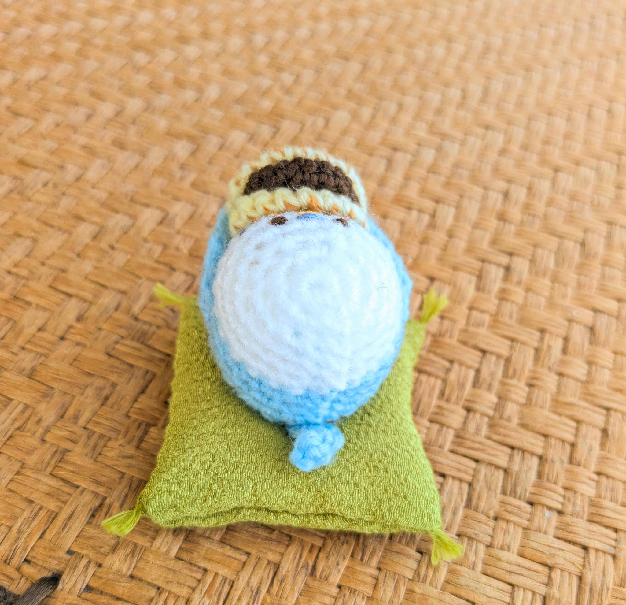 【受注制作】どら焼き大好き♡セキセイインコちゃんのあみぐるみ | 6枚目