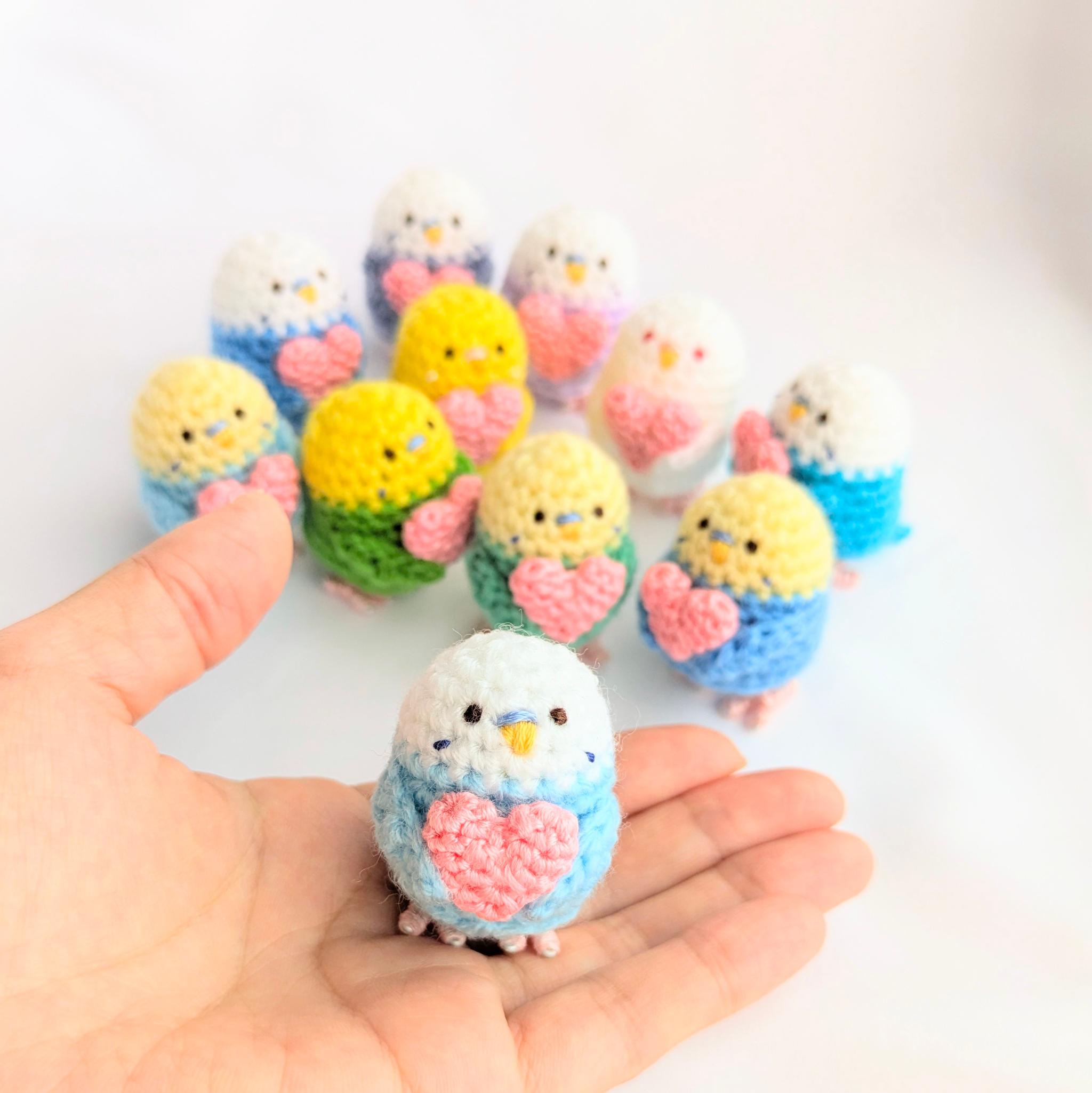 【受注制作】ハート持ち♡小さなセキセイインコのあみぐるみ | 4枚目