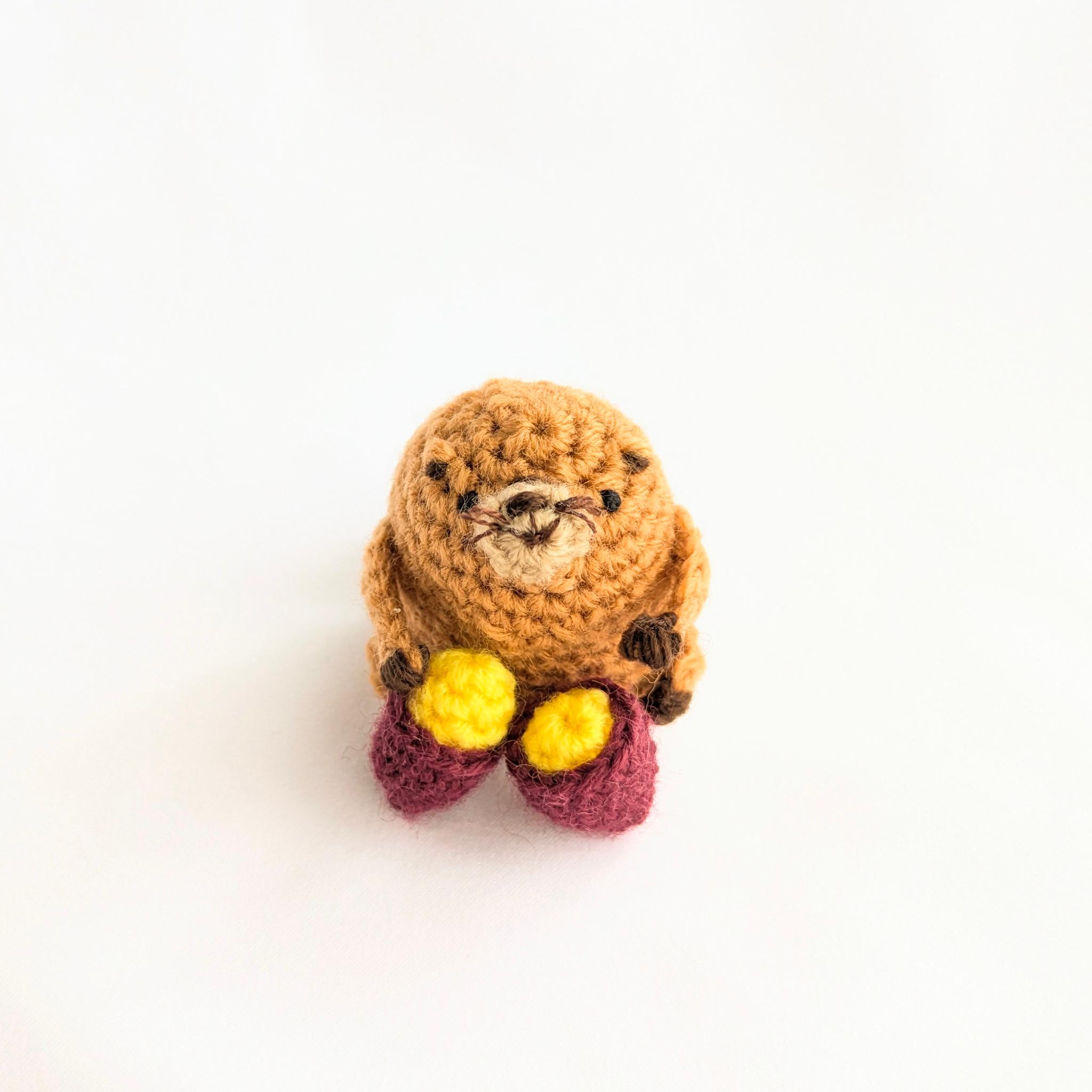 【受注制作】さつまいも大好きビーバーさんのあみぐるみ | 5枚目