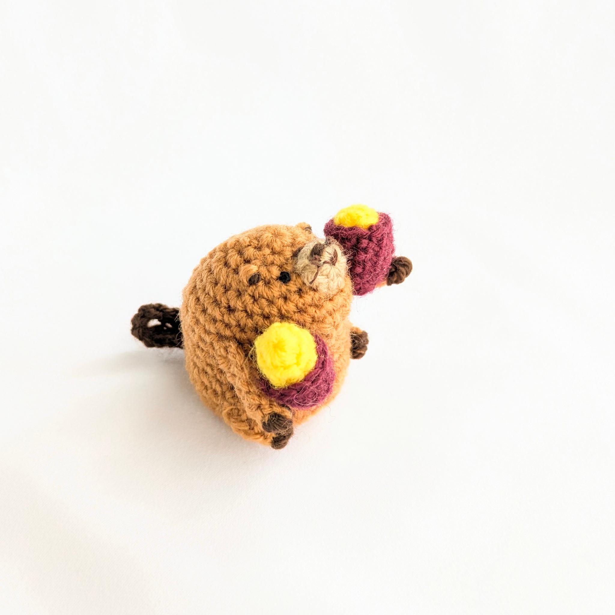 【受注制作】さつまいも大好きビーバーさんのあみぐるみ | 6枚目