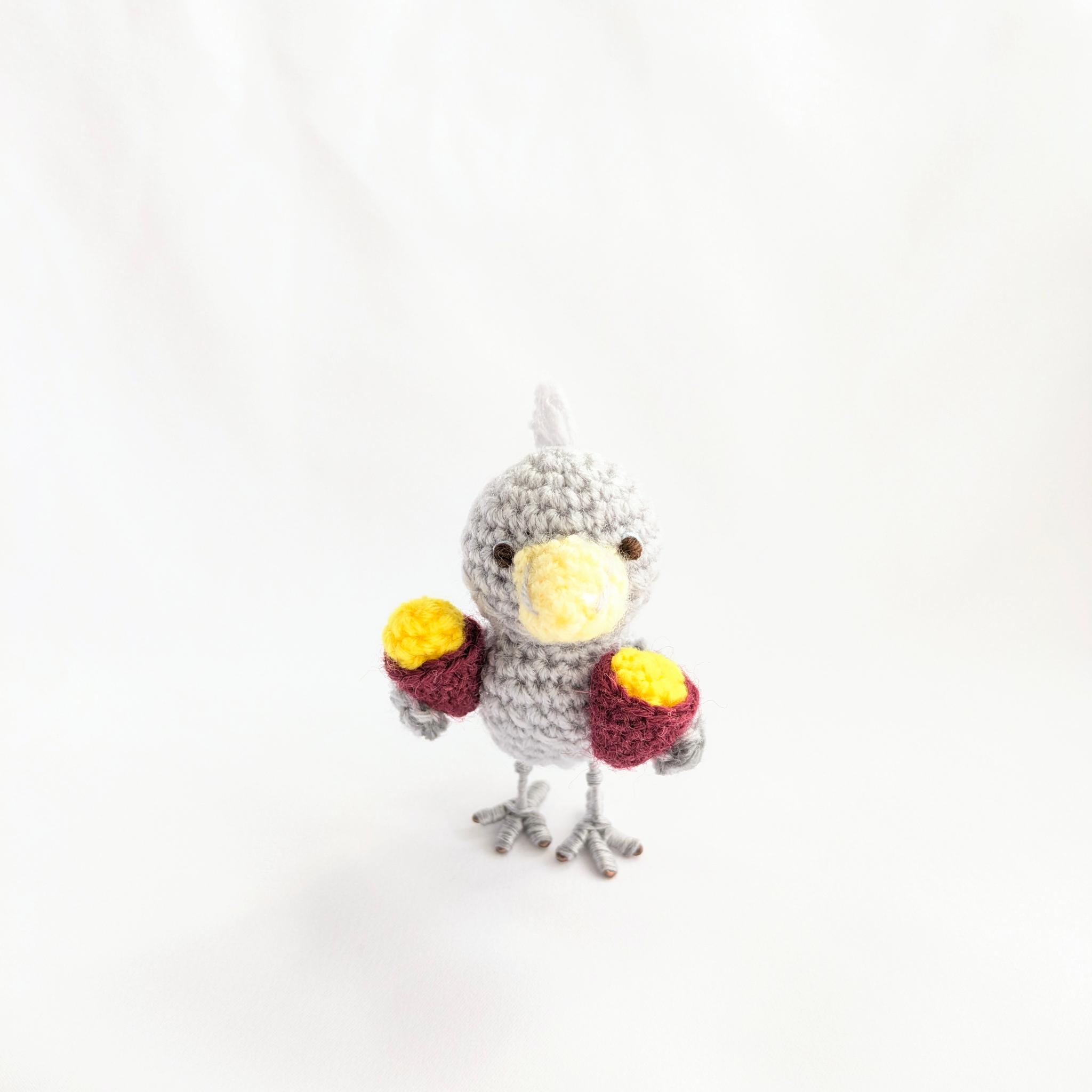 【受注制作】ハシビロコウのあみぐるみ(焼き芋) | 2枚目