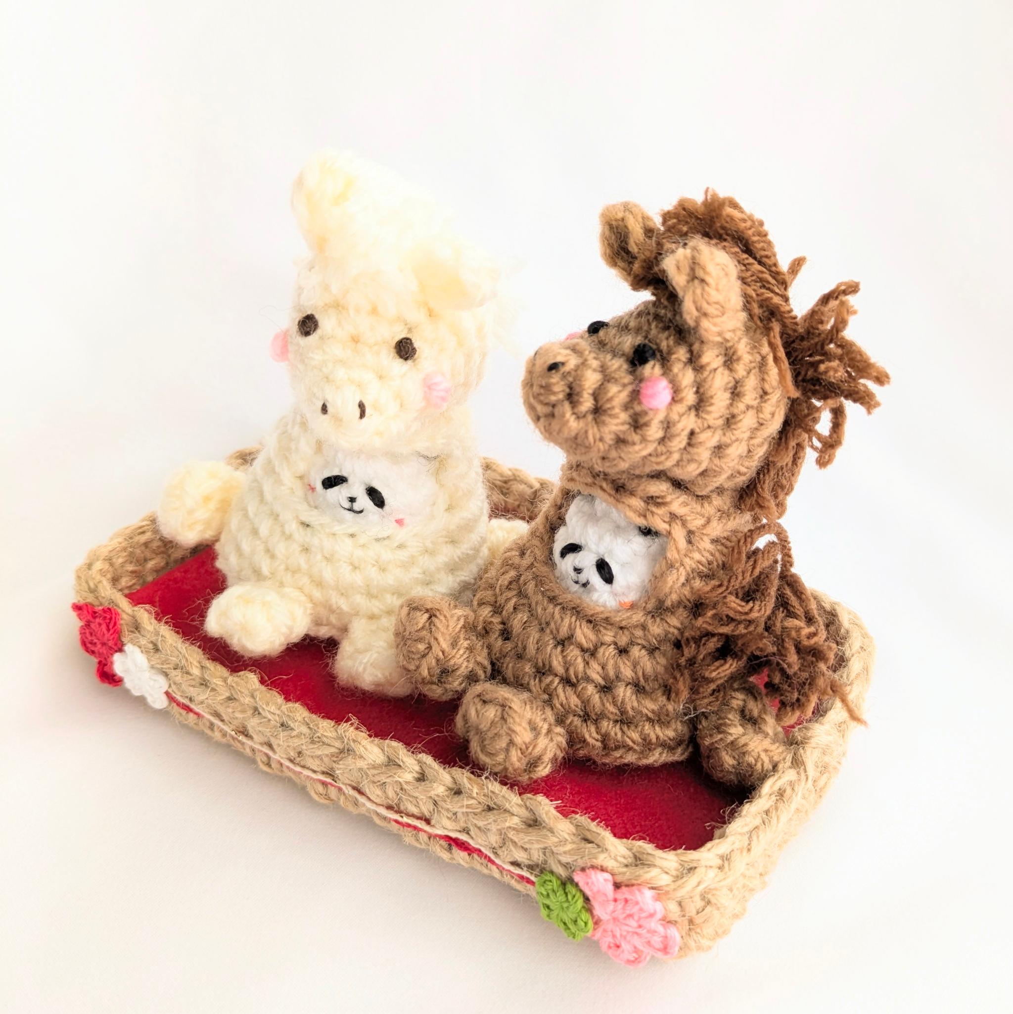 【受注制作】干支の置物「午(うま)のキグルミパンダさん」 | 4枚目