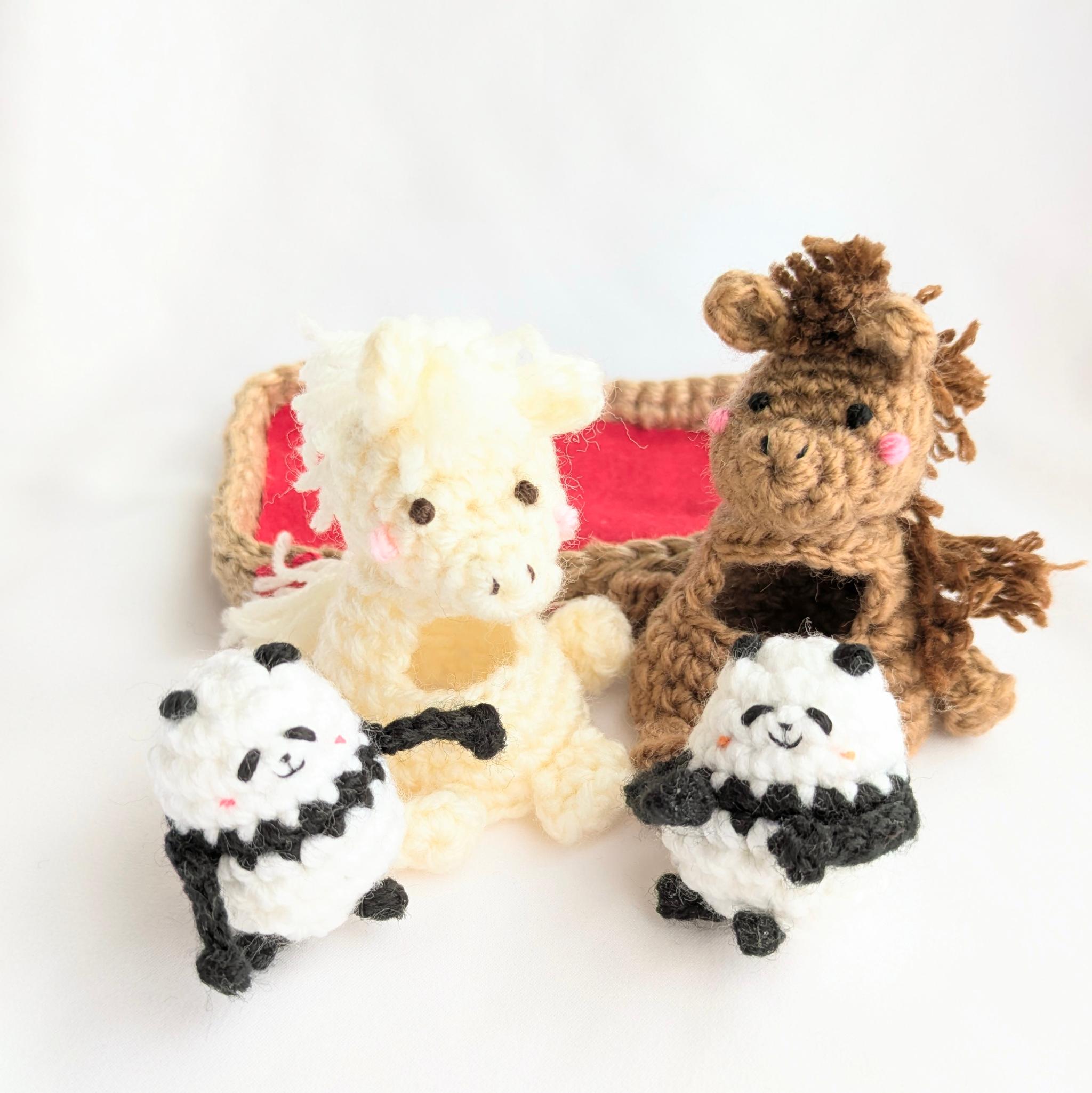 【受注制作】干支の置物「午(うま)のキグルミパンダさん」 | 5枚目