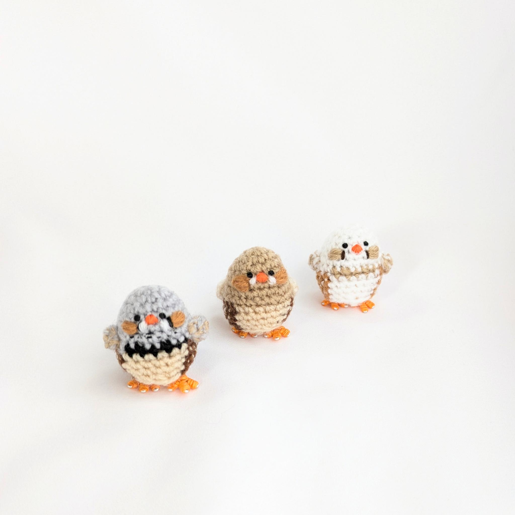 【受注制作】小さなキンカチョウのあみぐるみ | 5枚目