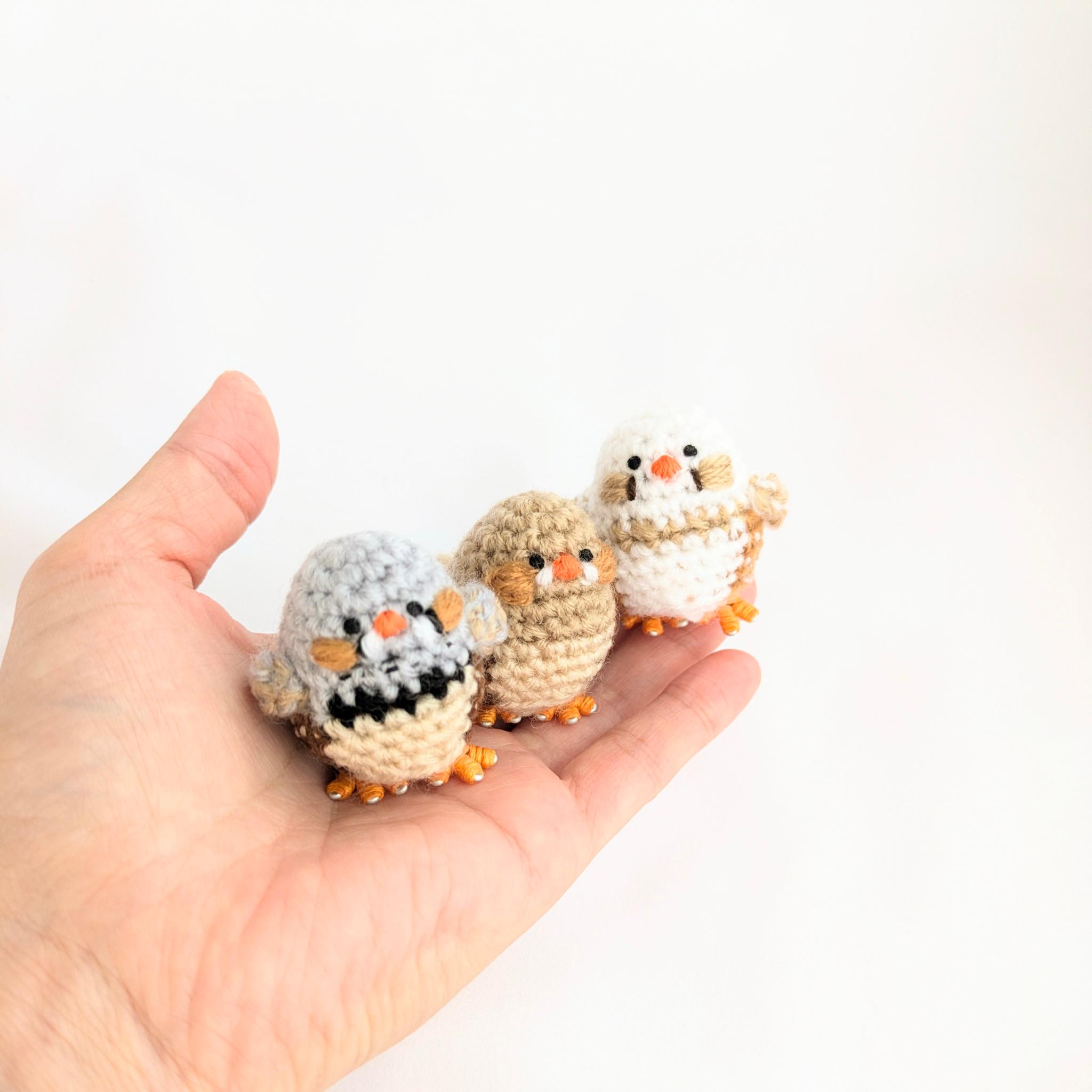 【受注制作】小さなキンカチョウのあみぐるみ | 8枚目
