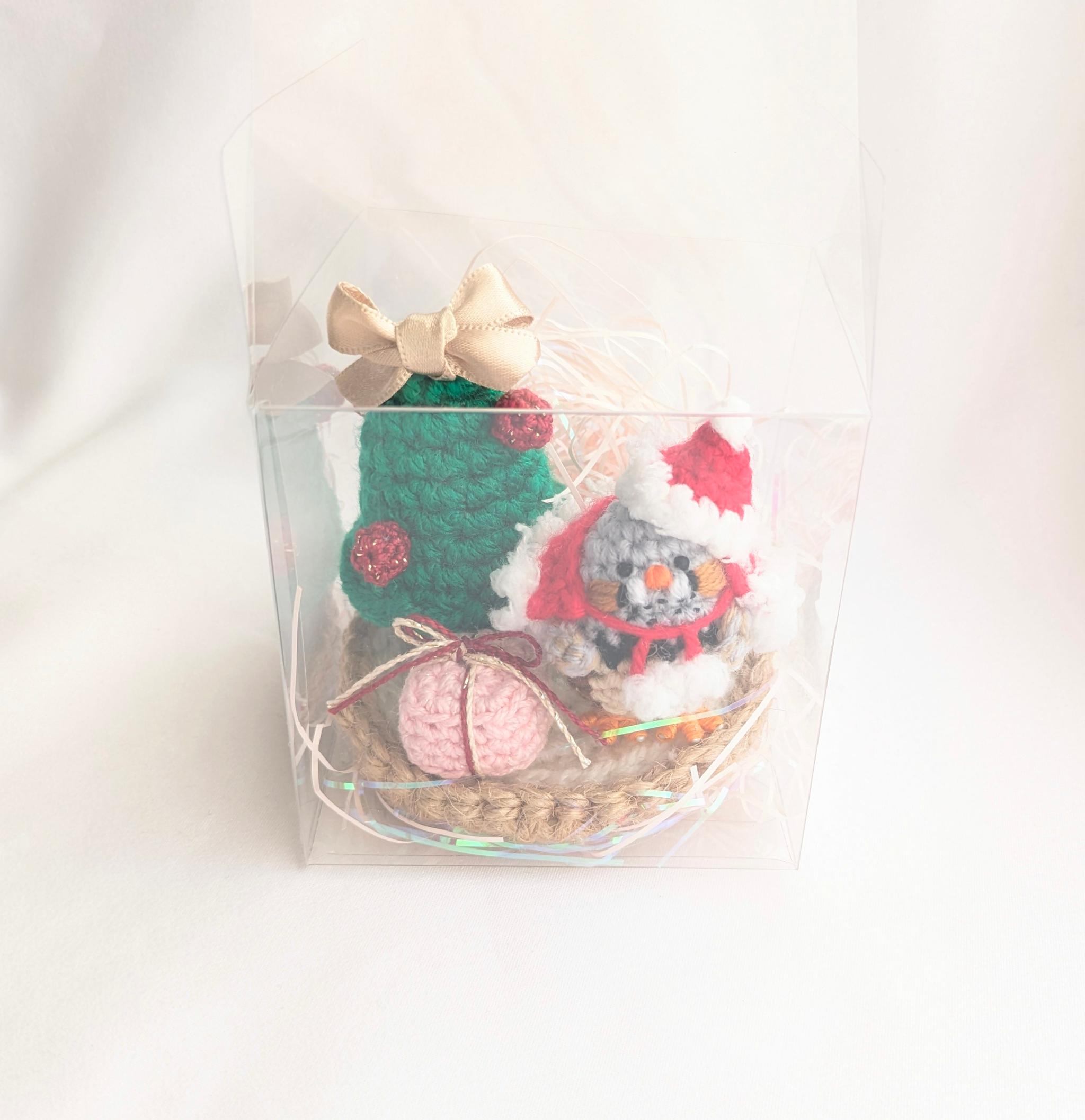 【受注制作】キンカチョウサンタさんのクリスマスギフト（クリアボックス入り） | 10枚目