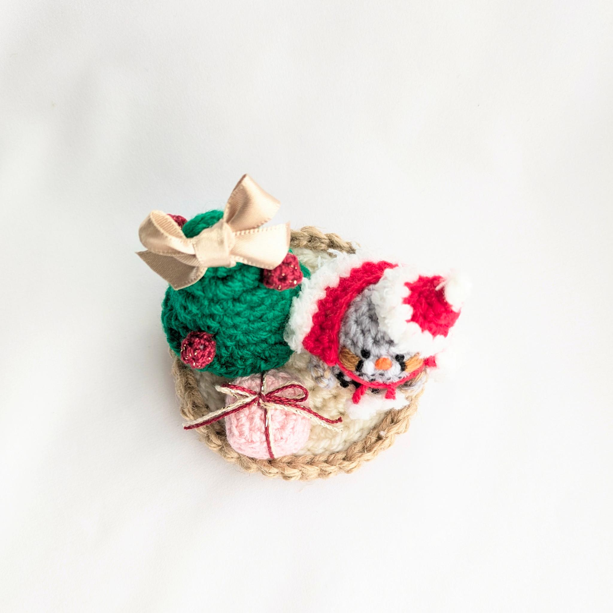 【受注制作】キンカチョウサンタさんのクリスマスギフト（クリアボックス入り） | 5枚目