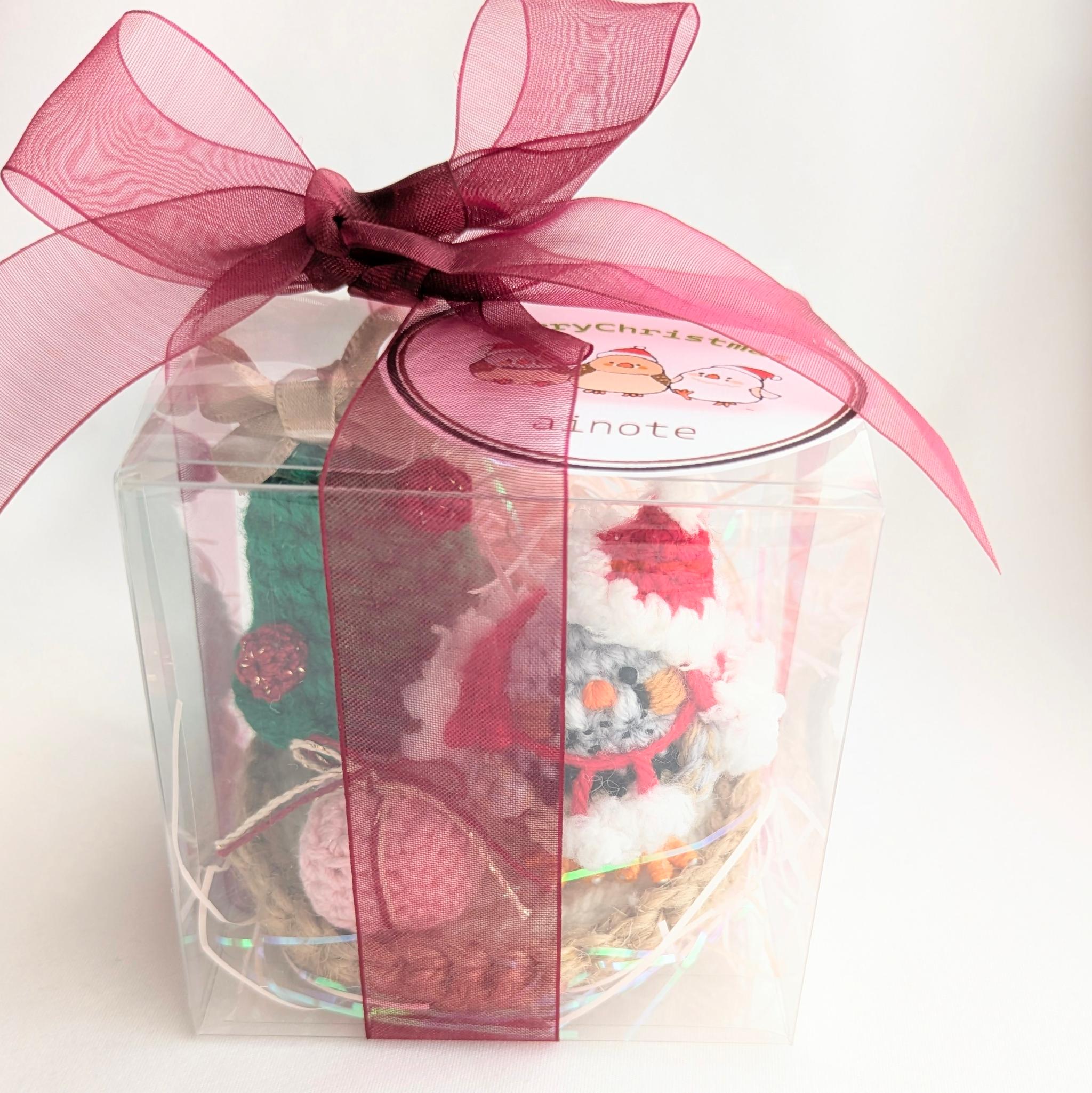 【受注制作】キンカチョウサンタさんのクリスマスギフト（クリアボックス入り） | 8枚目