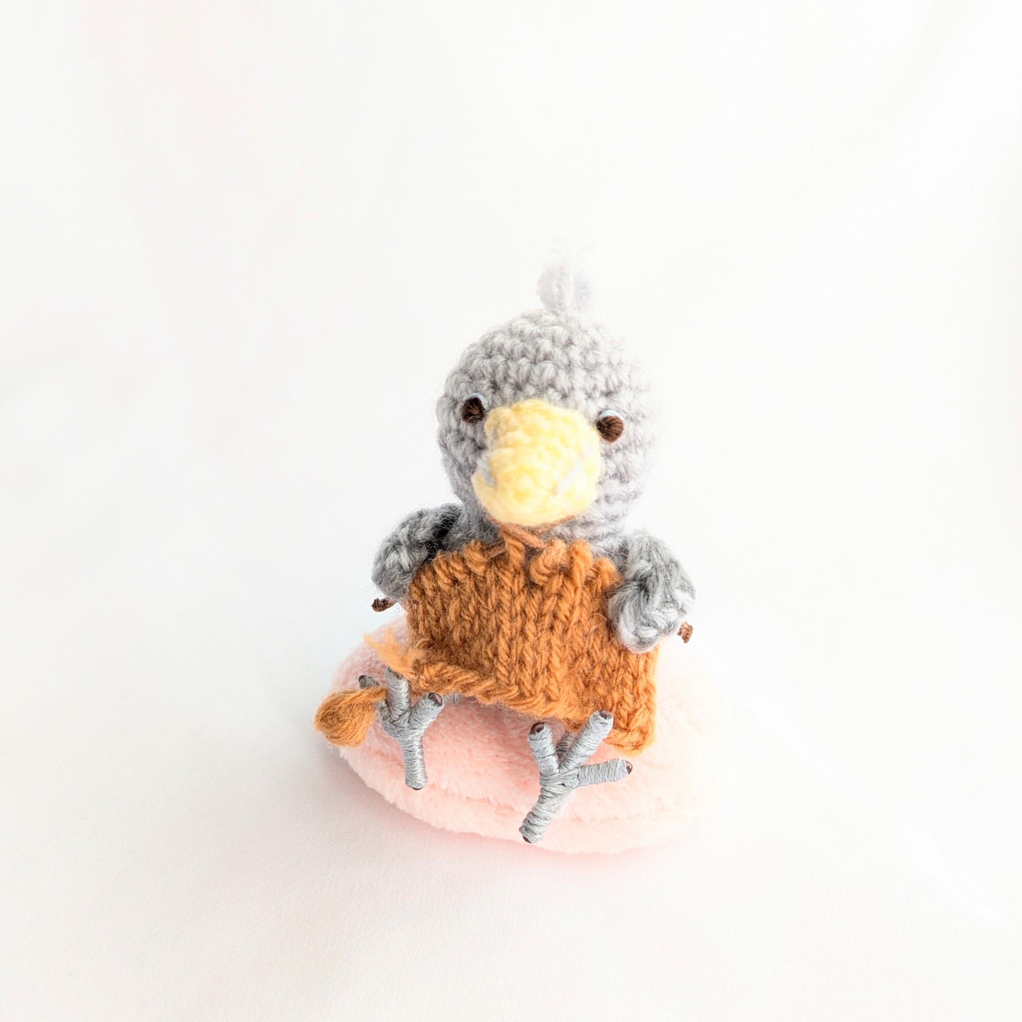 【受注制作】ハシビロコウのあみぐるみ(編み物)1枚目の画像