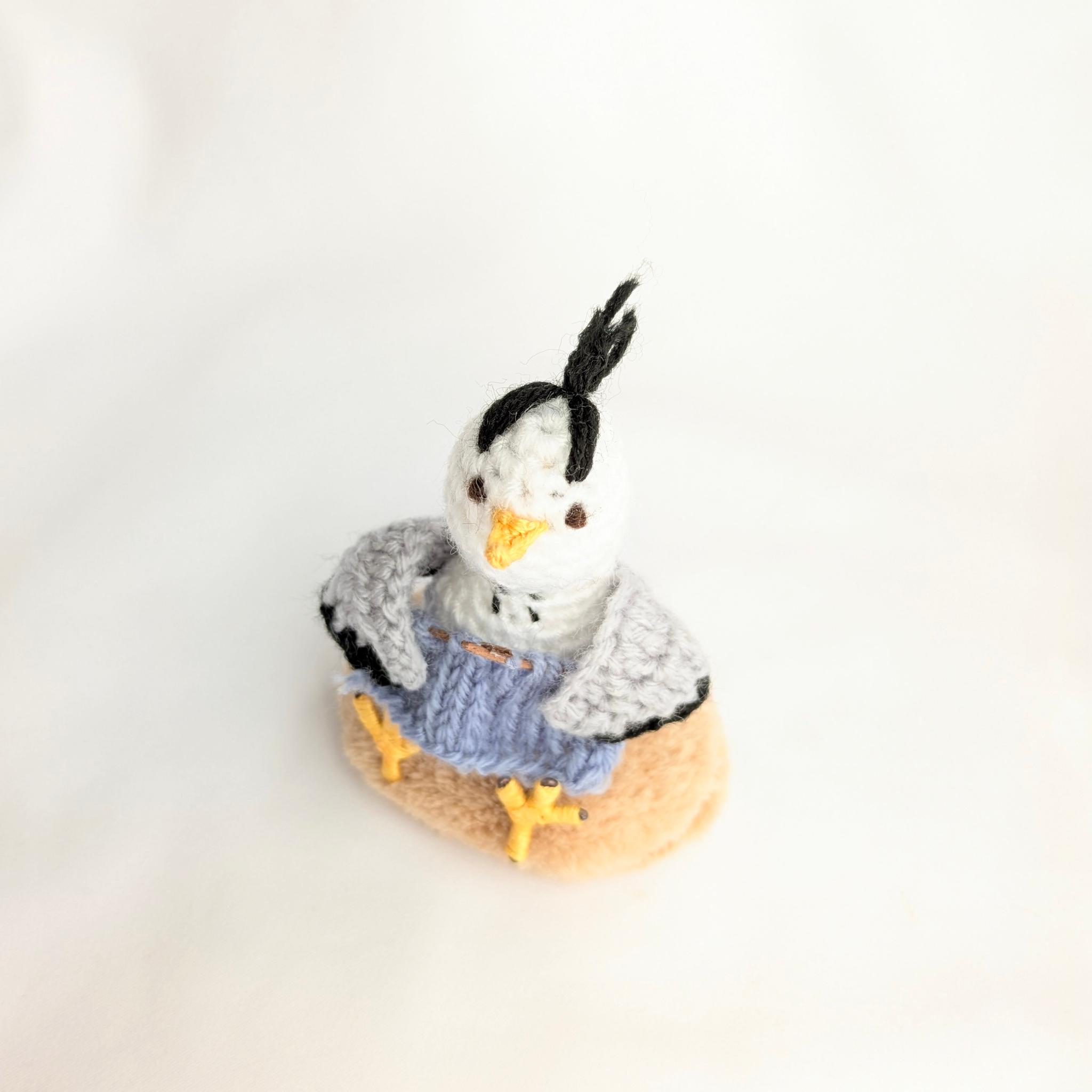 アオサギのあみぐるみ(編み物) | 2枚目