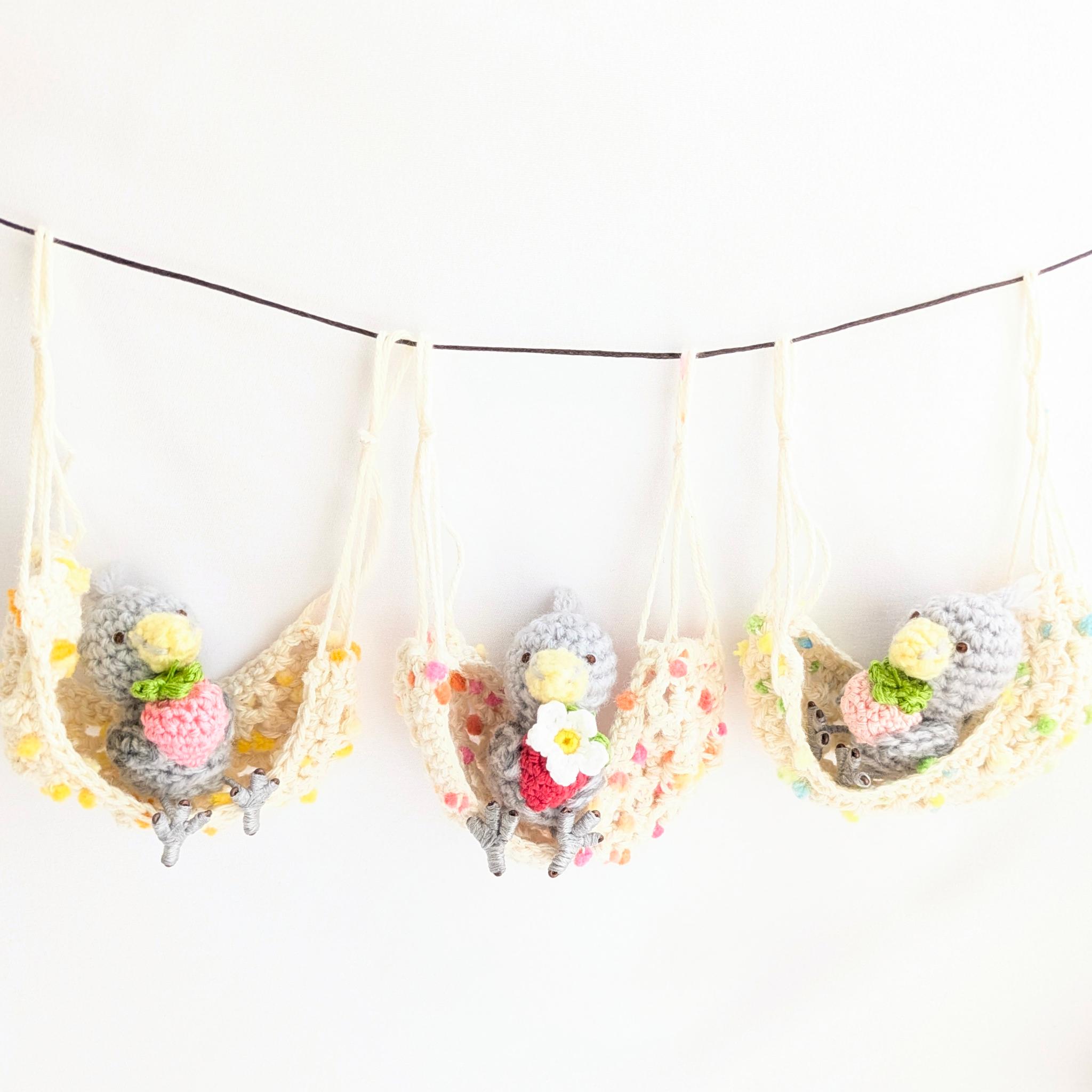 【受注制作】ハシビロコウさんのハンモックガーランド春ver.1枚目の画像