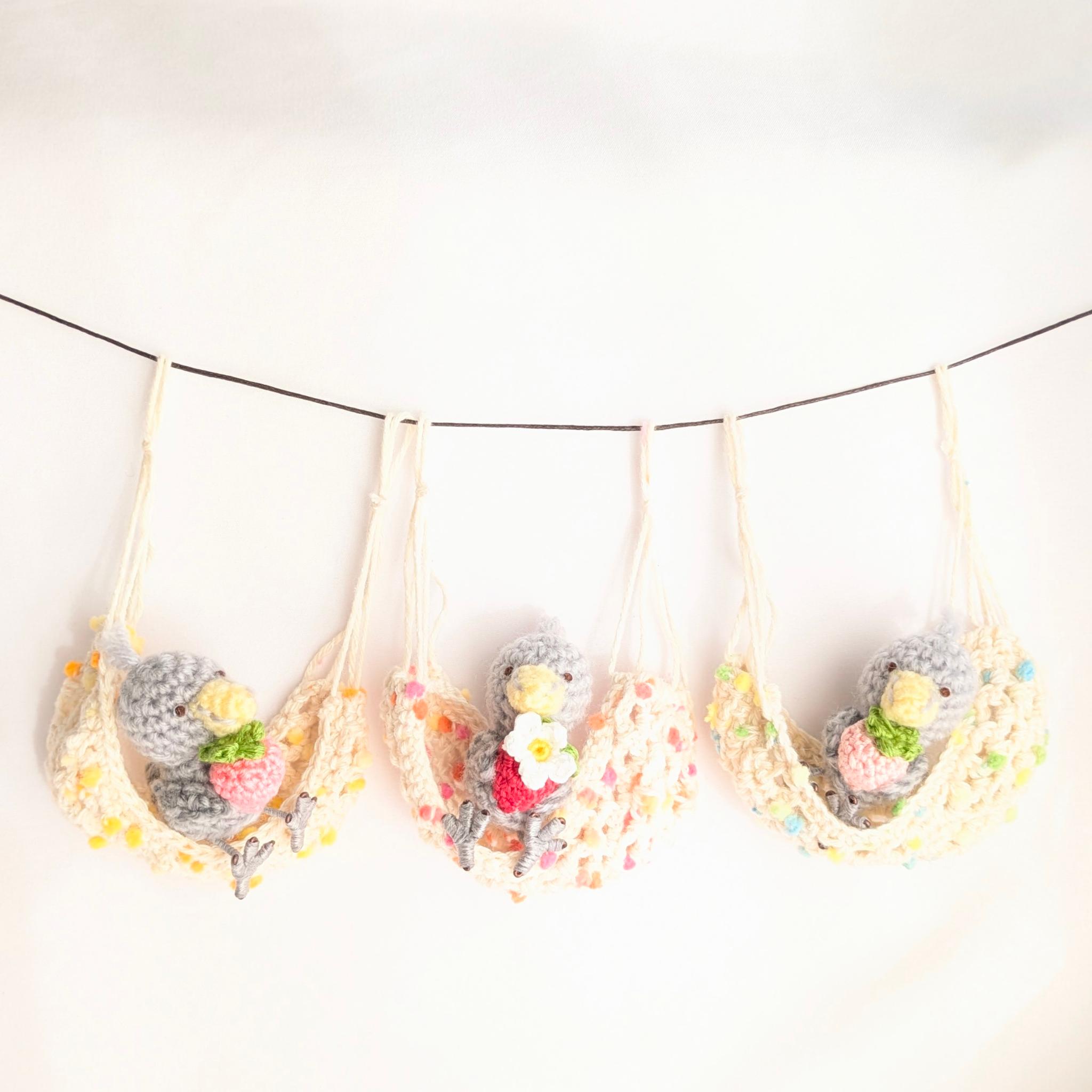 【受注制作】ハシビロコウさんのハンモックガーランド春ver. | 3枚目