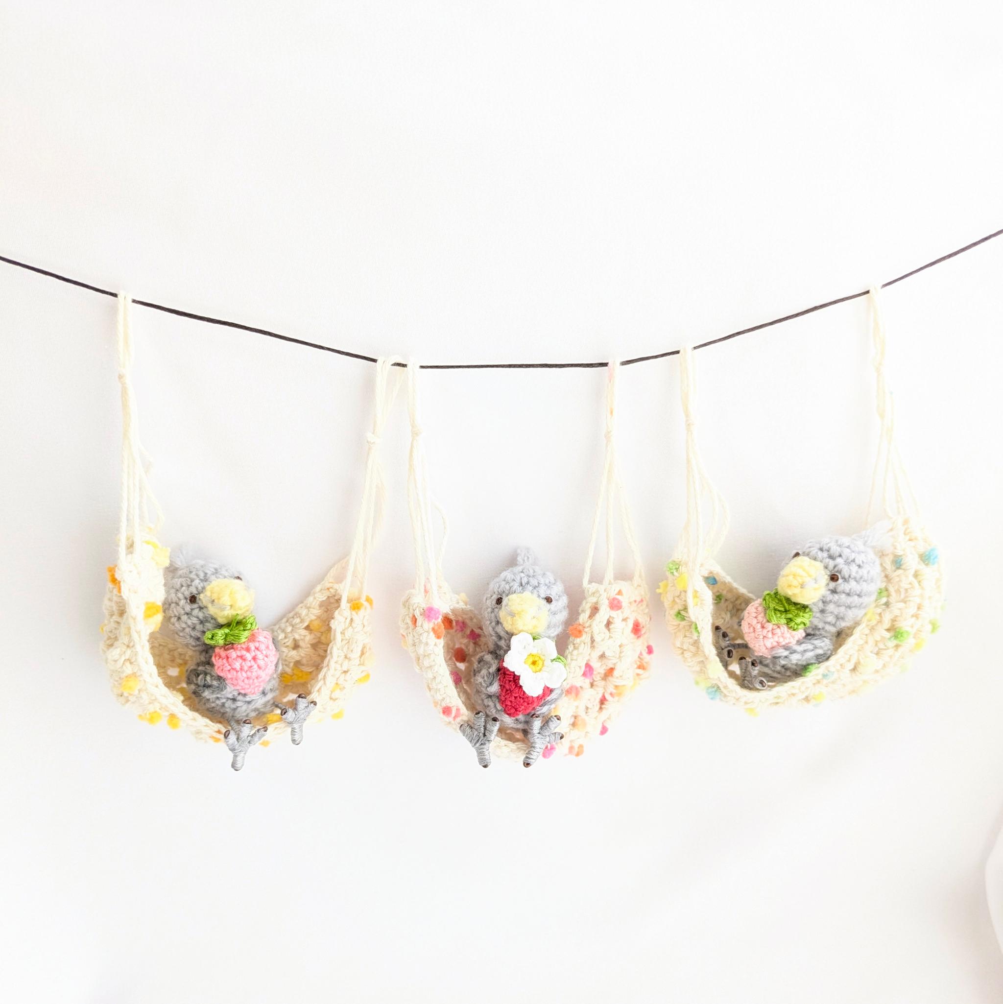 【受注制作】ハシビロコウさんのハンモックガーランド春ver. | 5枚目